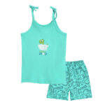 Tie up Print-(Turkish Green) [Set]